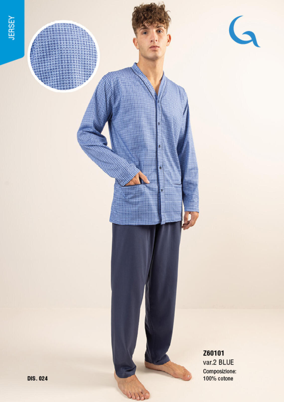 PIGIAMA APERTO UOMO M/L Z60101 Tellini S.r.l. Ingrosso Abbigliamento